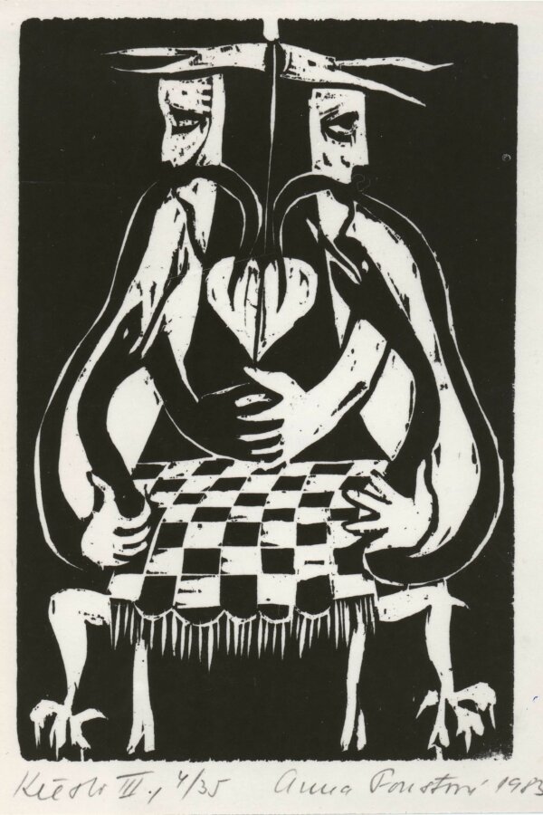 Anna Poustová, Křeslo III., 1989, dřevořez, foto: Jan Smit